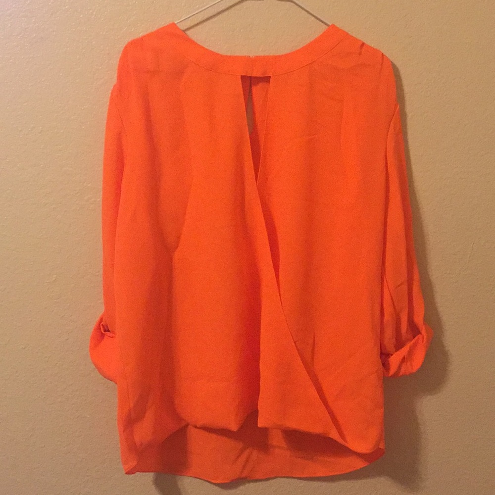 Gianna Bini Women’s Orange Blouse, Size Large